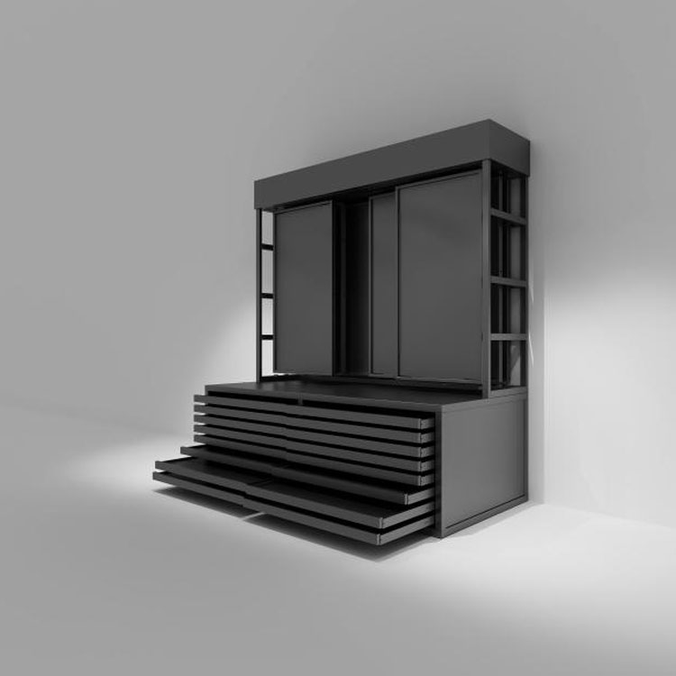 हेवी ड्यूटी फ्लॅट ड्रॉवर स्टोन डिस्प्ले रॅक